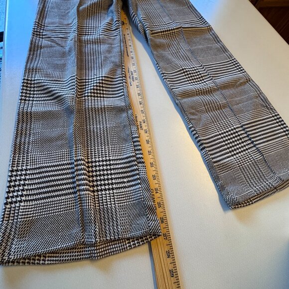 H&M Pull On Pants Womens Size 10 Brown Plaid Twill Clean Girl Office Old Money - Picture 7 of 11